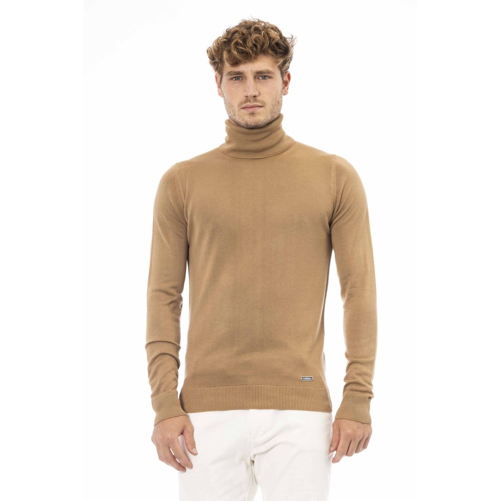 Beigefarbener Rollkragenpullover aus Kaschmirmischung von Baldinini Trend