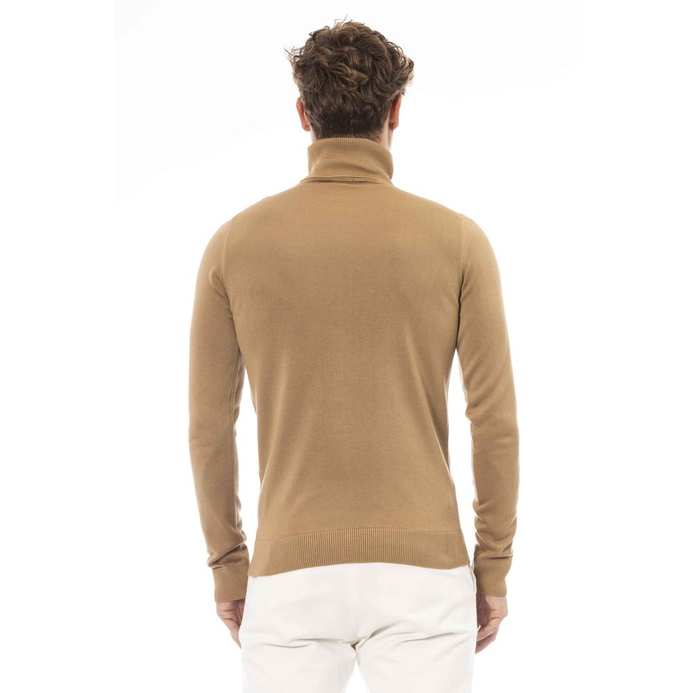 Beigefarbener Rollkragenpullover aus Kaschmirmischung von Baldinini Trend