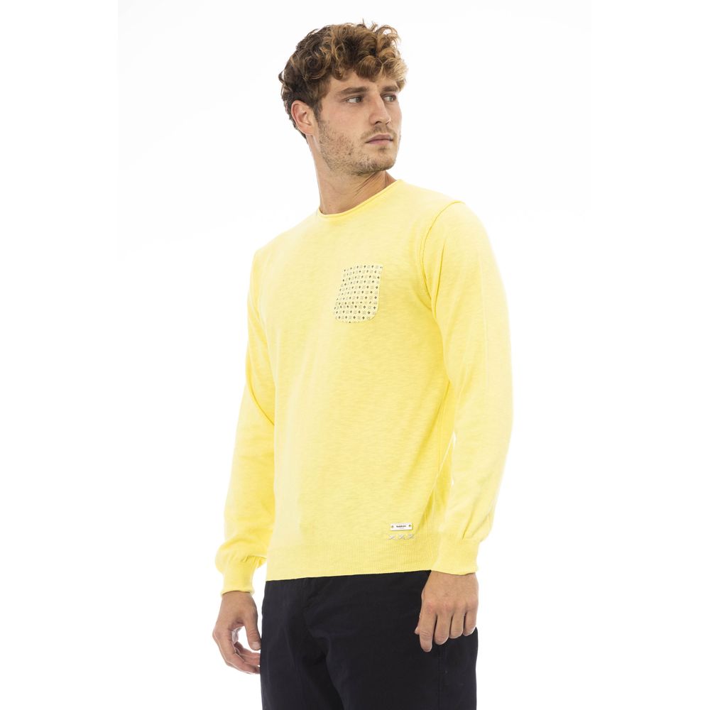 Baldinini Trend Radiant Yellow Rundhalspullover mit Monogramm