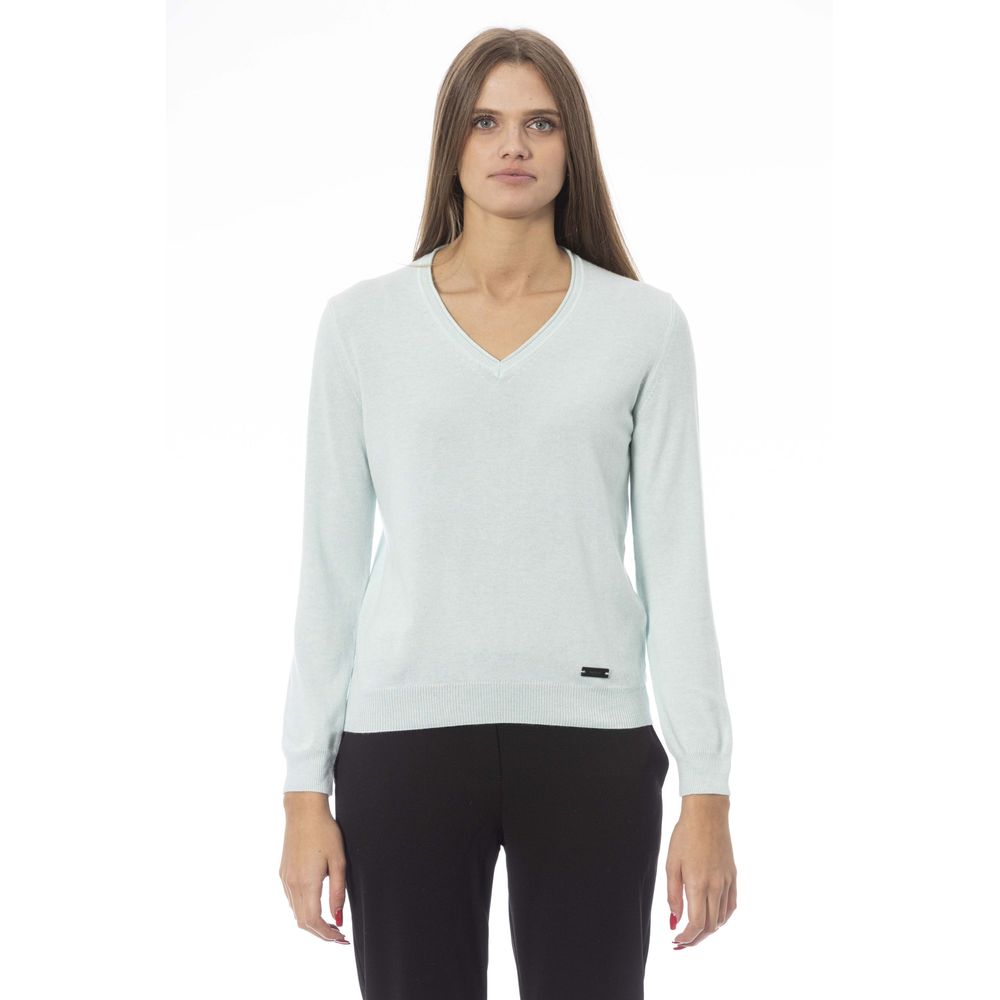 Baldinini Trend Elegance neu interpretierter Pullover mit V-Ausschnitt