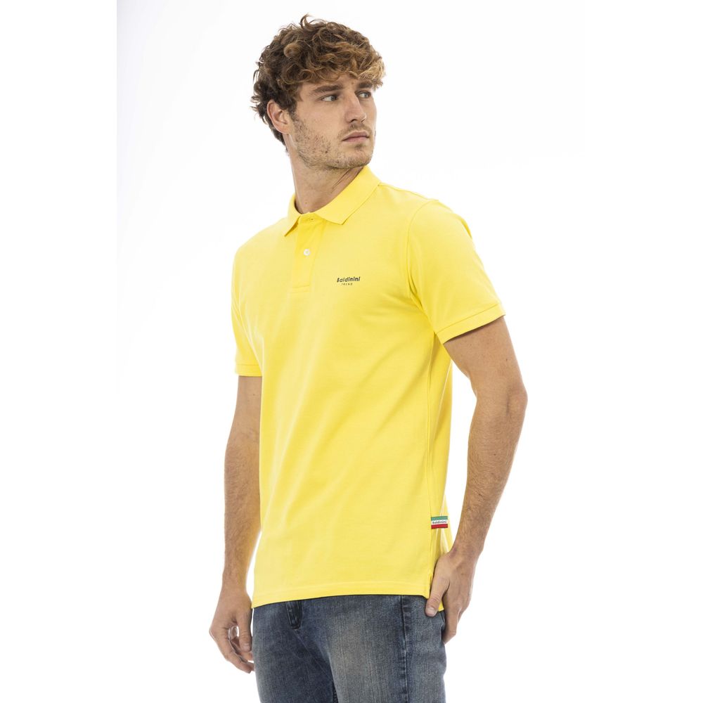 Baldinini Trend Sunburst Gelbes Kurzarm-Poloshirt