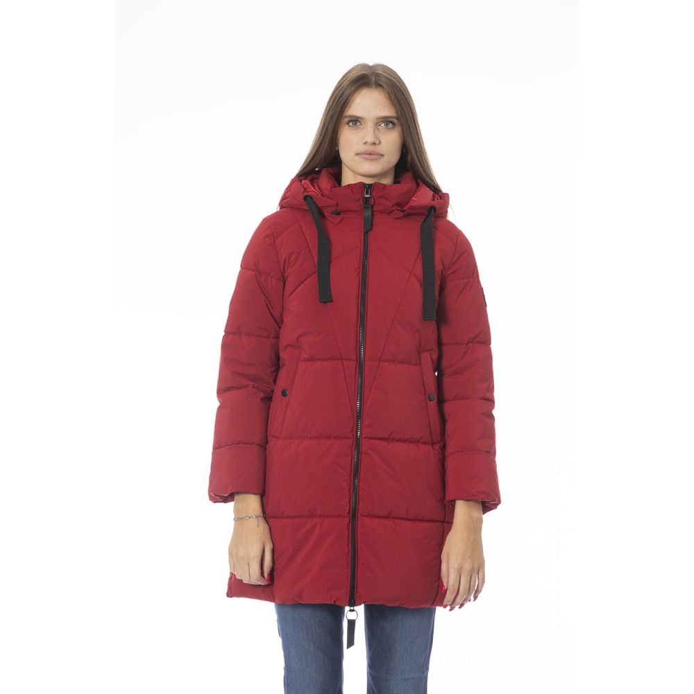 Baldinini Trend Elegant Red Long Down Jacket para sa Babae