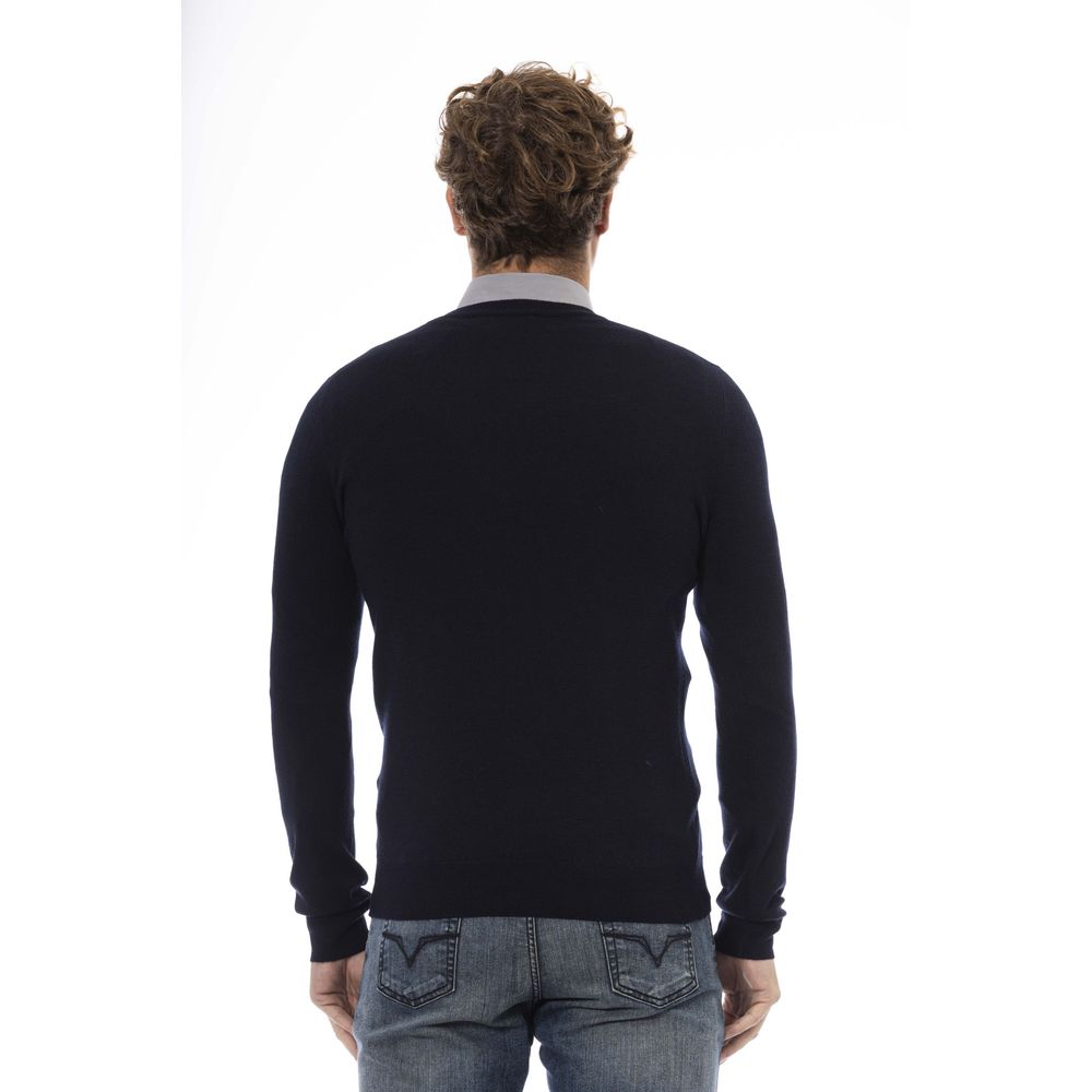 Baldinini Trend V-Neck Wool Blend Sweater – Klasikong Elegance