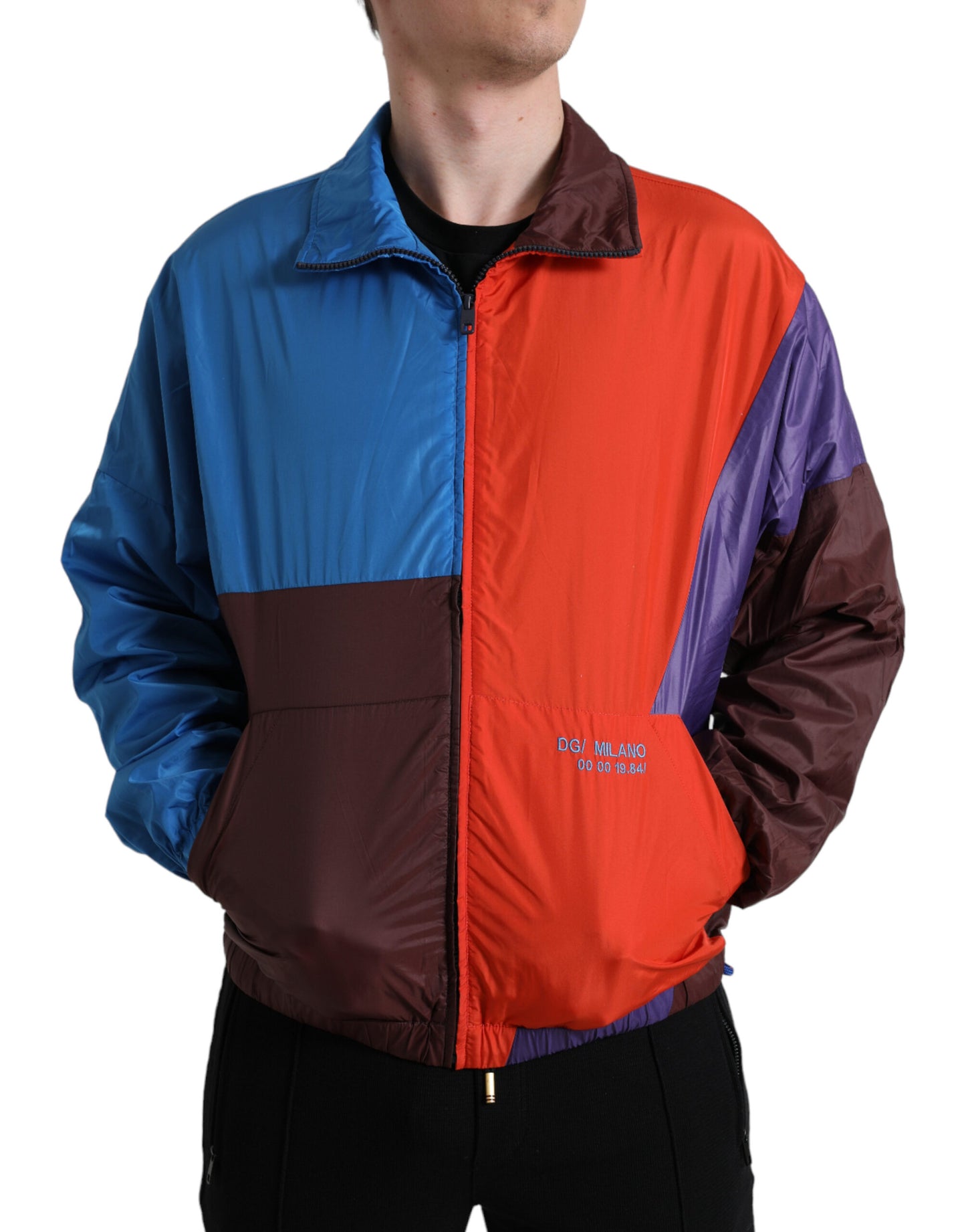 Dolce &amp; Gabbana Multicolor Color Windbreaker Jacket