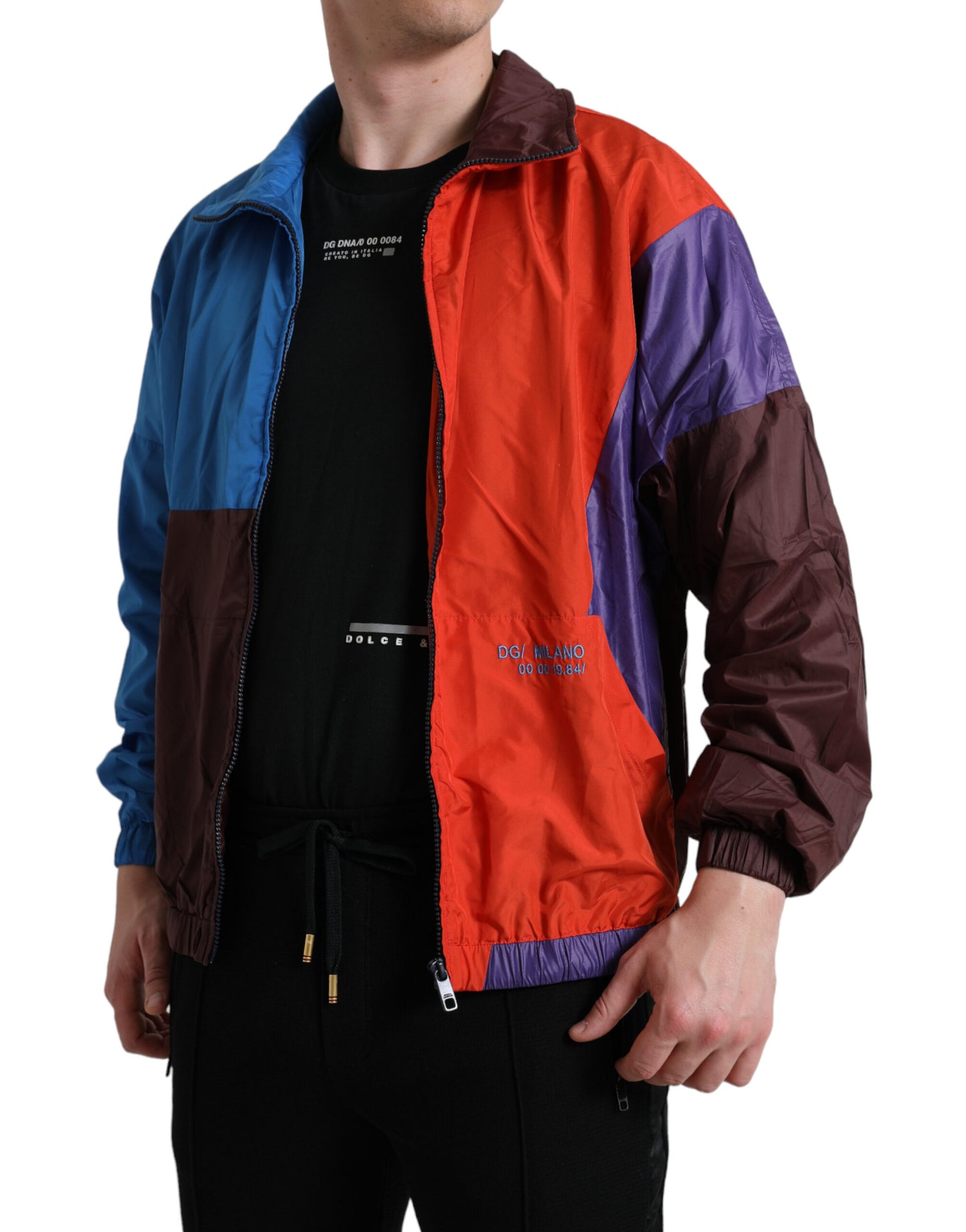 Dolce &amp; Gabbana Multicolor Color Windbreaker Jacket