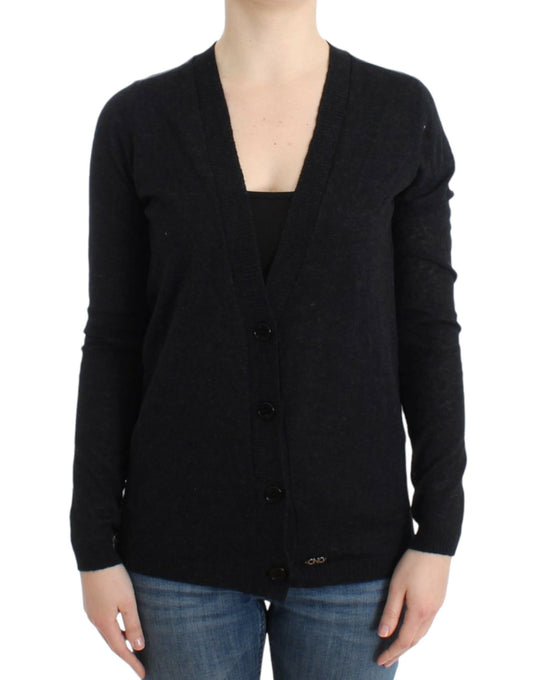 Costume National Elegant Deep V-neck Lightweight Cardigan