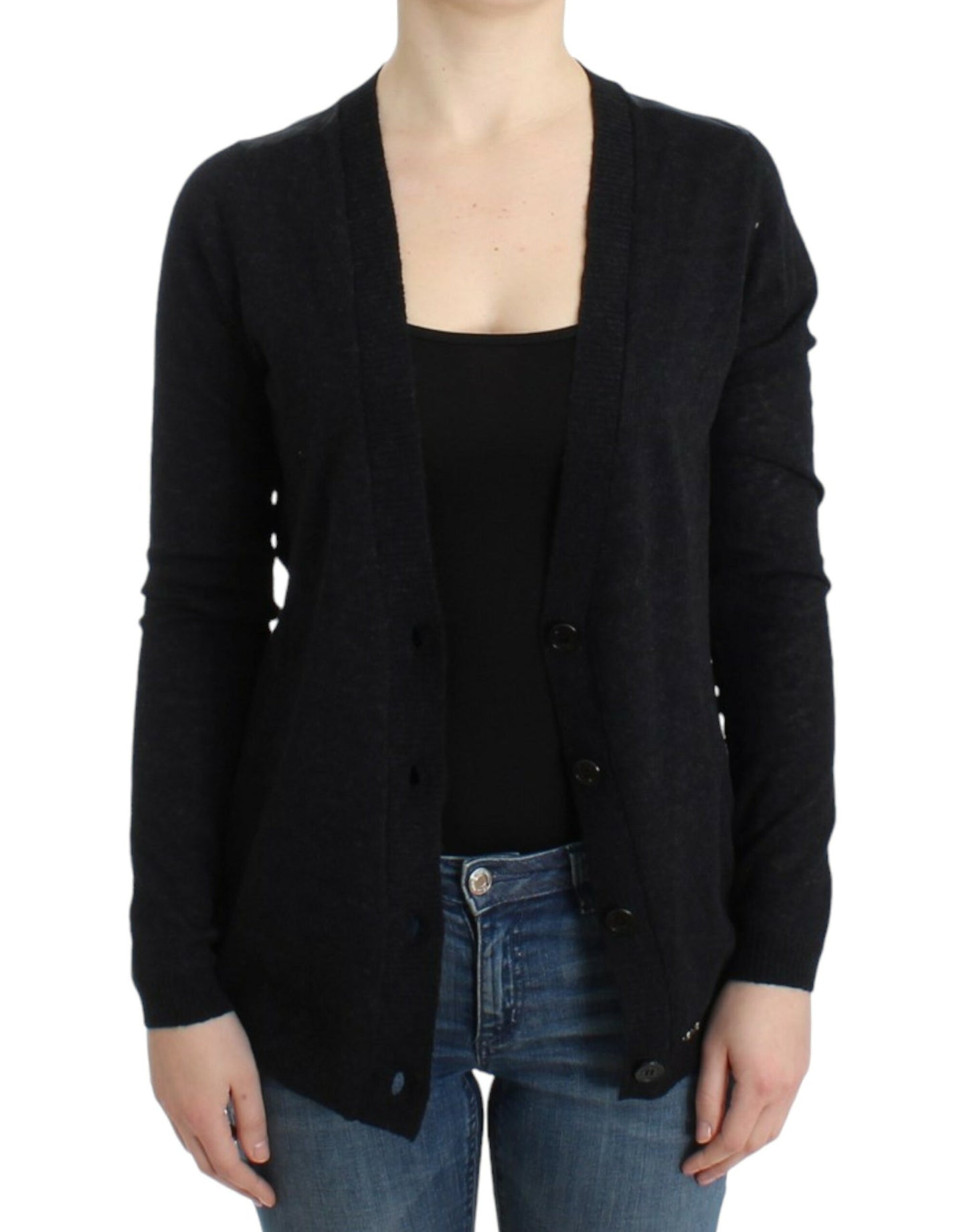 Grauer Cardigan aus Wollalpaka von Costume National