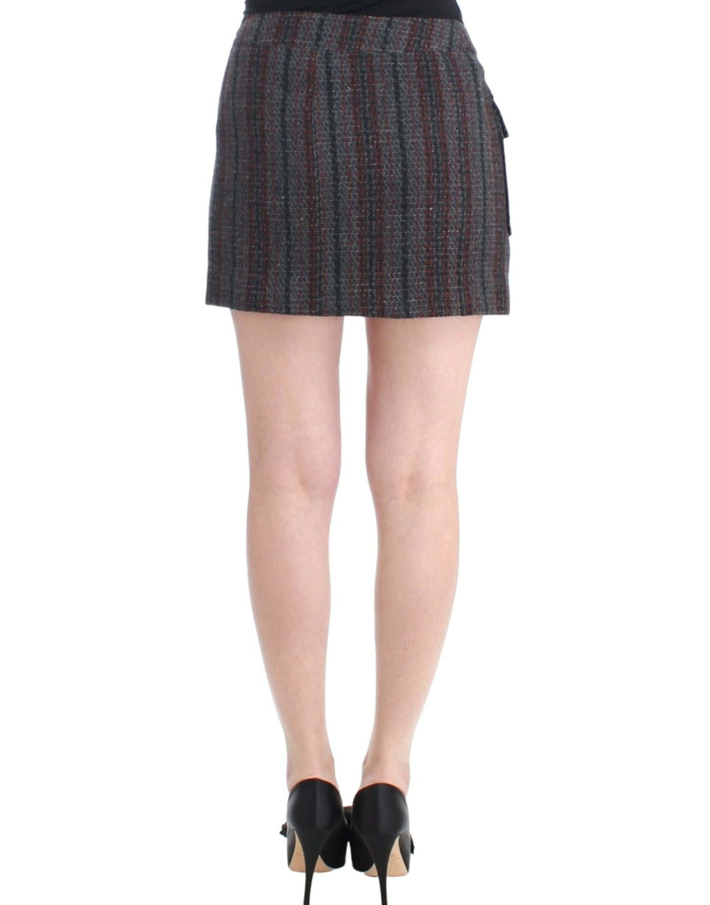 Costume National Grey wool mini skirt