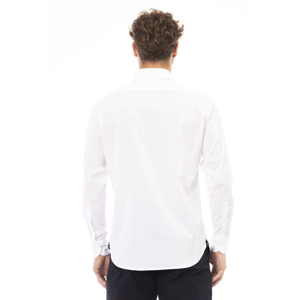 Baldinini Trend Baldinini Uso Crisp White Cotton-Elastane Shirt