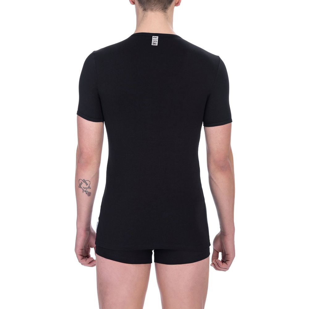 Bikkembergs elegantes T-Shirt aus Baumwollmischung mit Rundhalsausschnitt