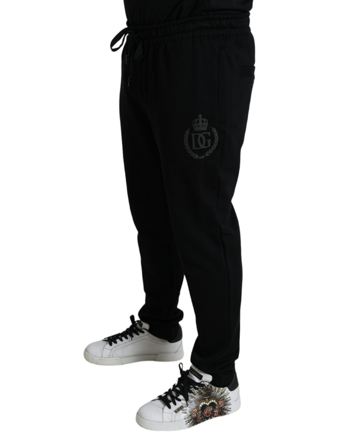 Dolce &amp; Gabbana Black DG Logo Skinny Jogger Sweatpants Pants