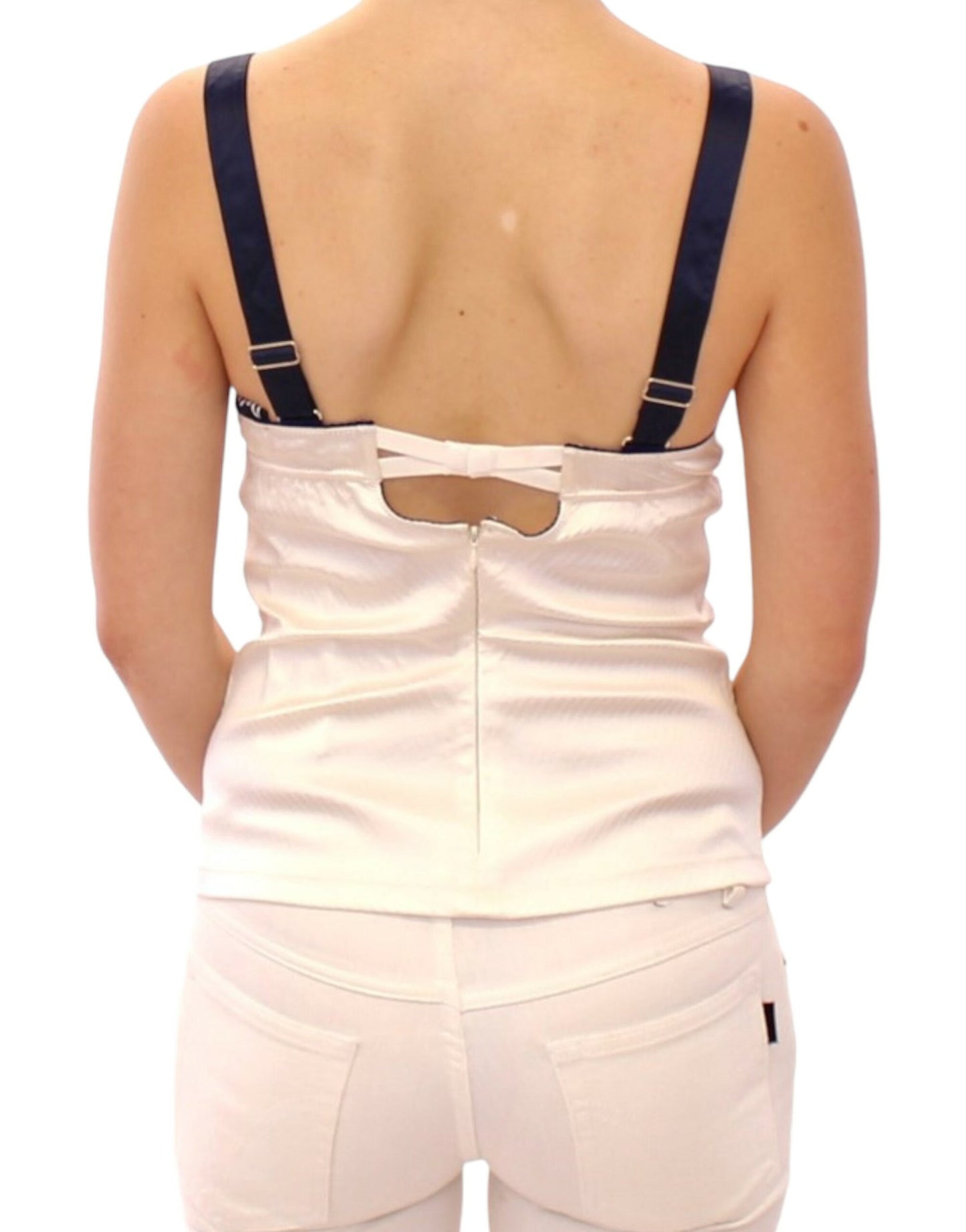 Dolce &amp; Gabbana White sailor motive tank top