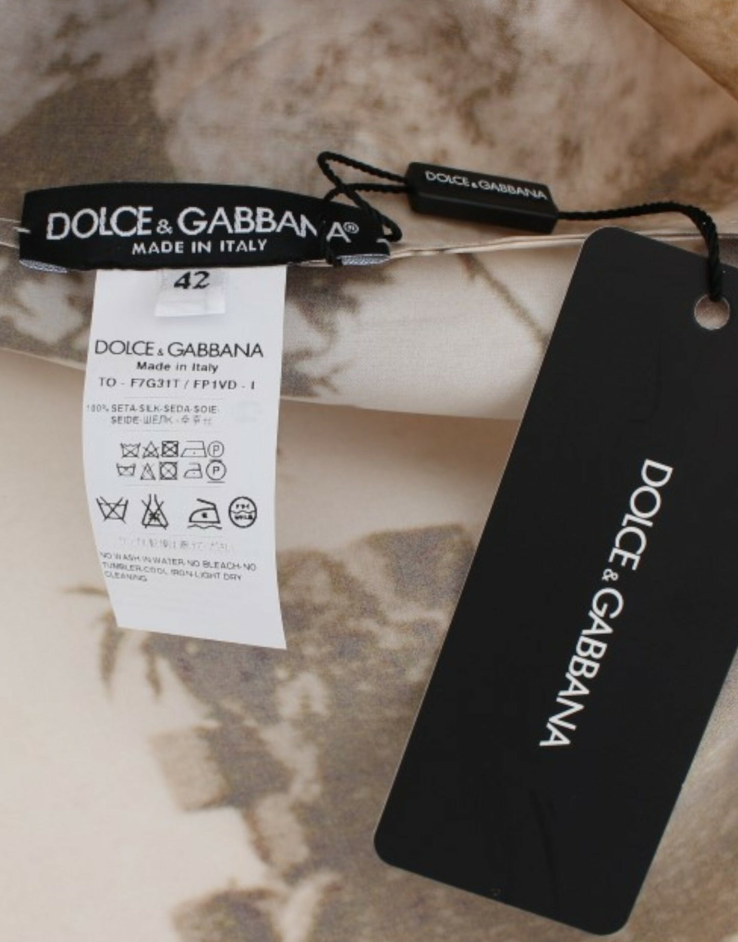 Dolce &amp; Gabbana Braune Taormina-Seidenbluse