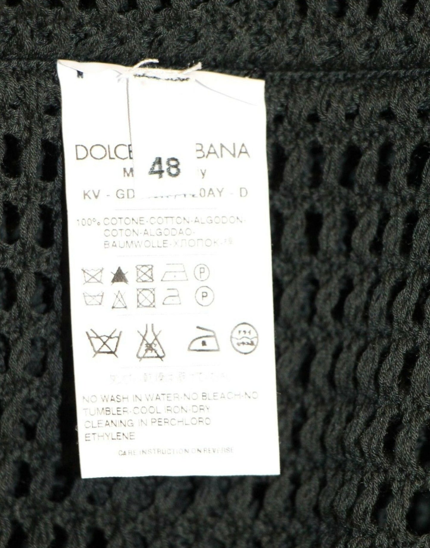 Dolce &amp; Gabbana Dunkelgrüner Runway Netz Pullover Netzpullover