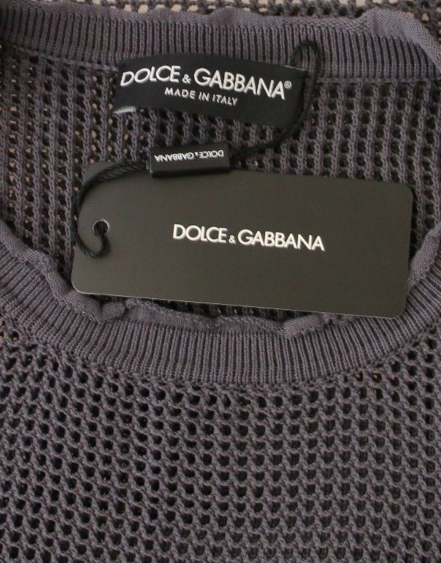 Dolce &amp; Gabbana Purple Runway Netz Pullover Netted Sweater