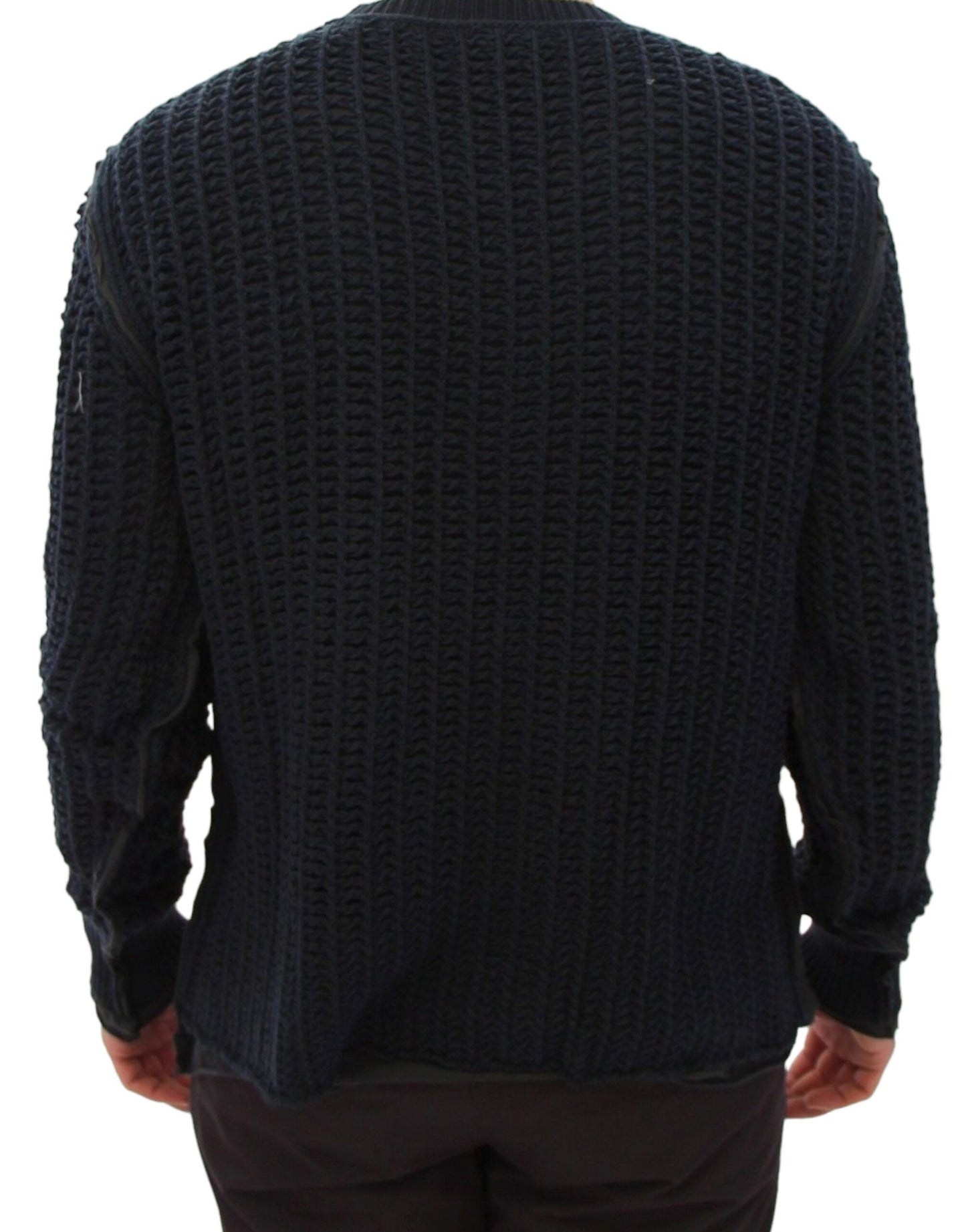 Dolce &amp; Gabbana Blue Runway Netz Pullover Netted Sweater