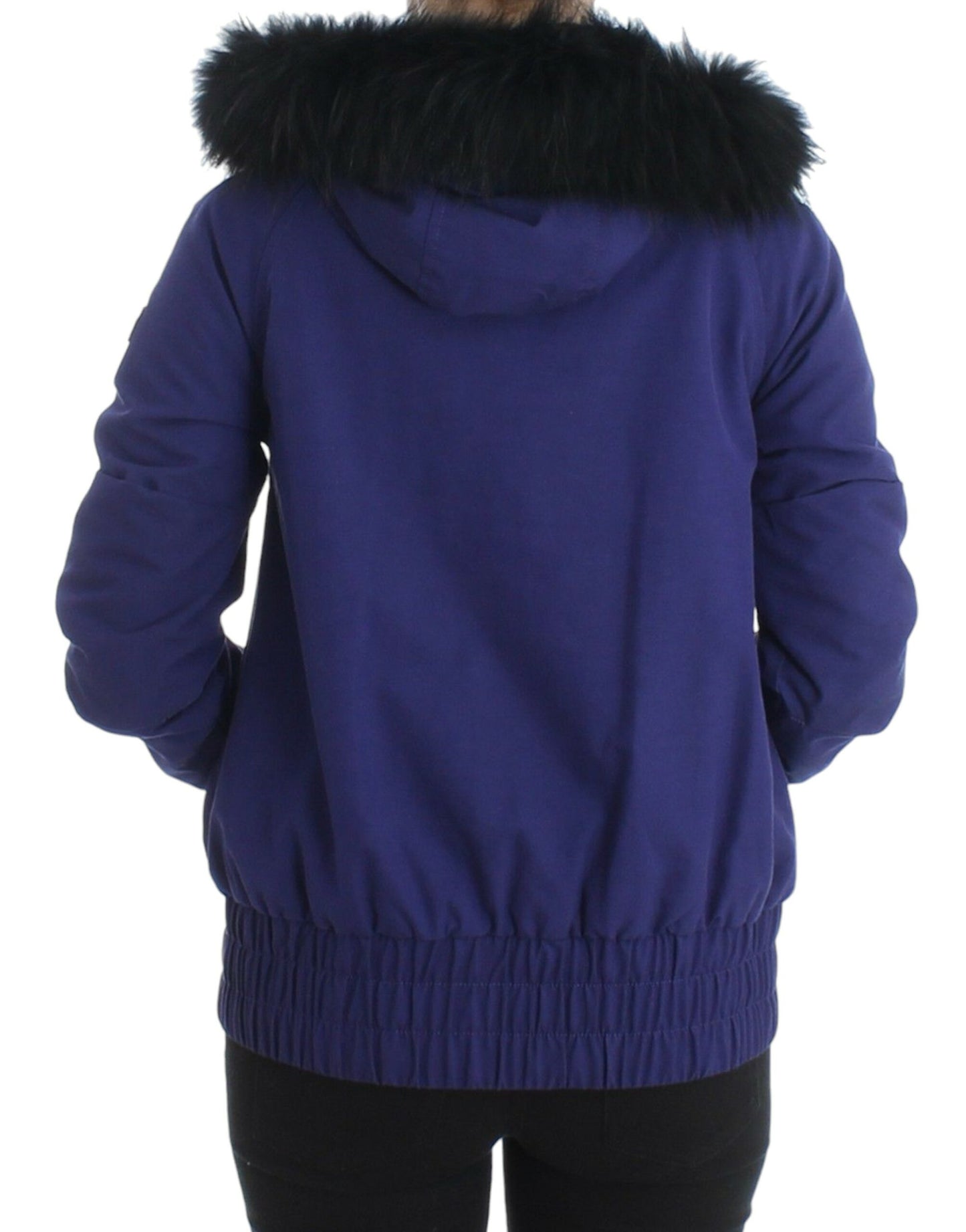 GF Ferre Blue Padded Jacket Hooded Maikling K-Way