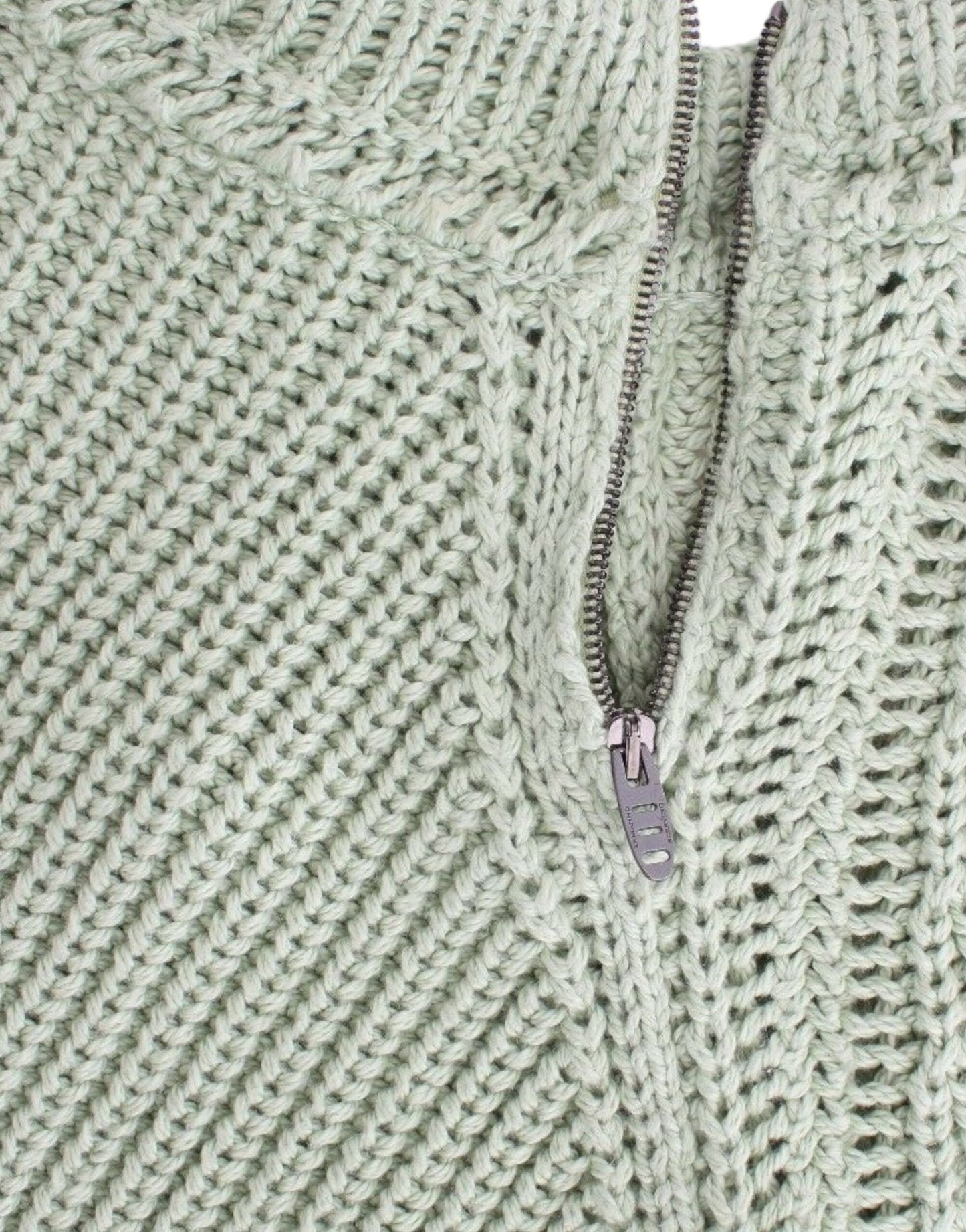 Ermanno Scervino Grüner, kurz geschnittener Strickpullover. Gestrickter Pullover