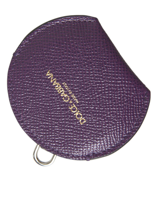 Dolce & Gabbana Elegant Purple Leather Mirror Holder