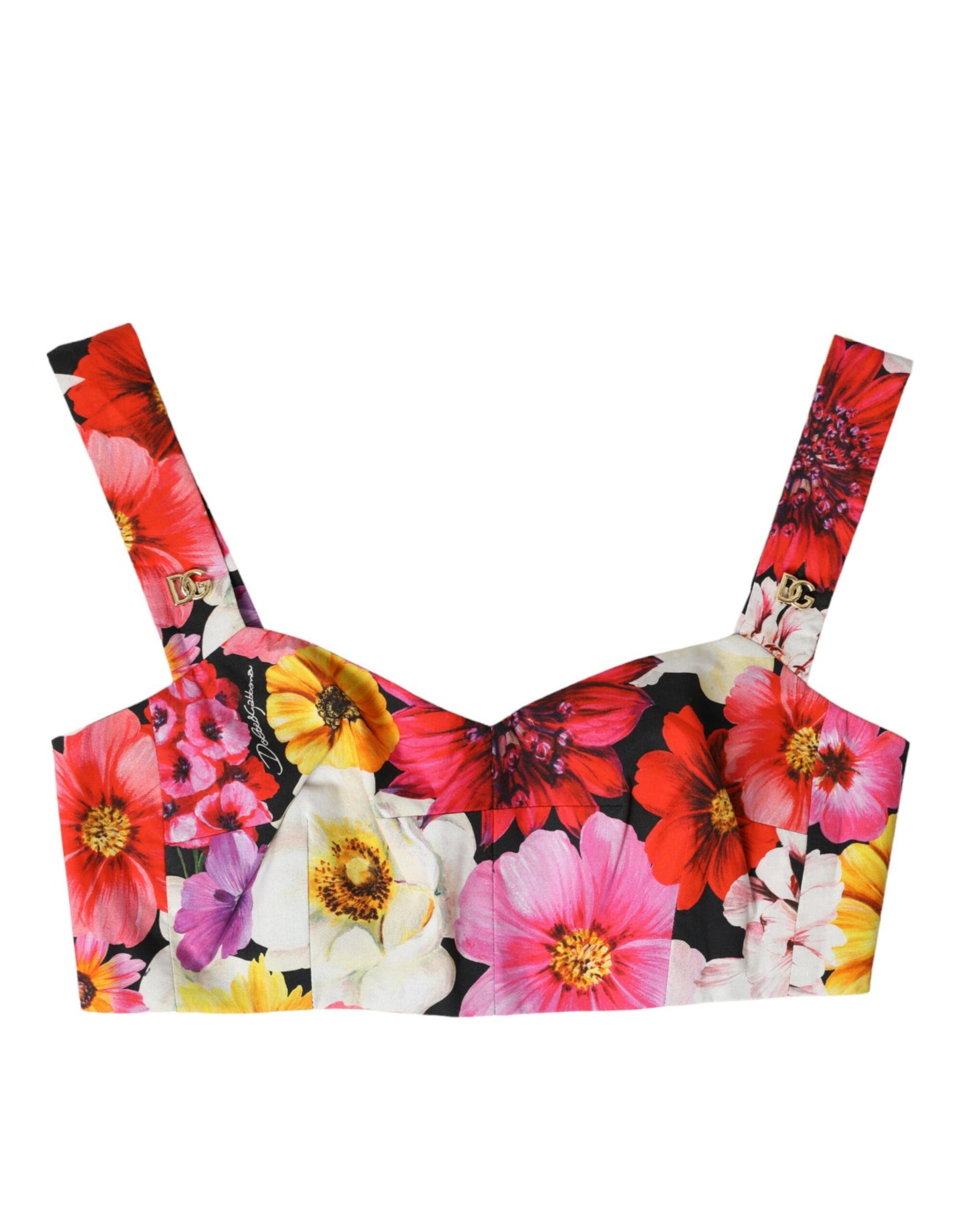 Dolce & Gabbana Exquisite Floral Bustier Crop Top