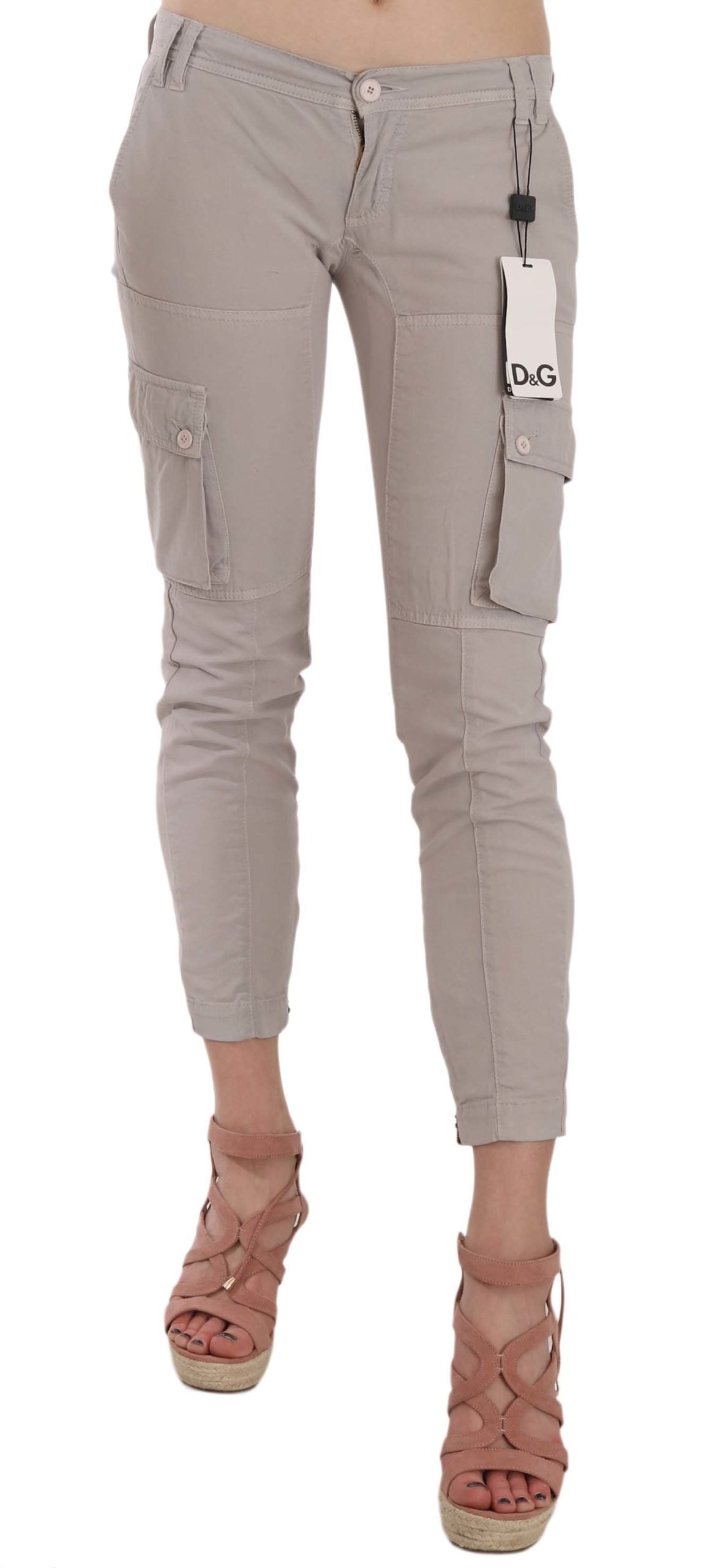 Dolce &amp; Gabbana Casual Fitted Khaki Trousers Pants