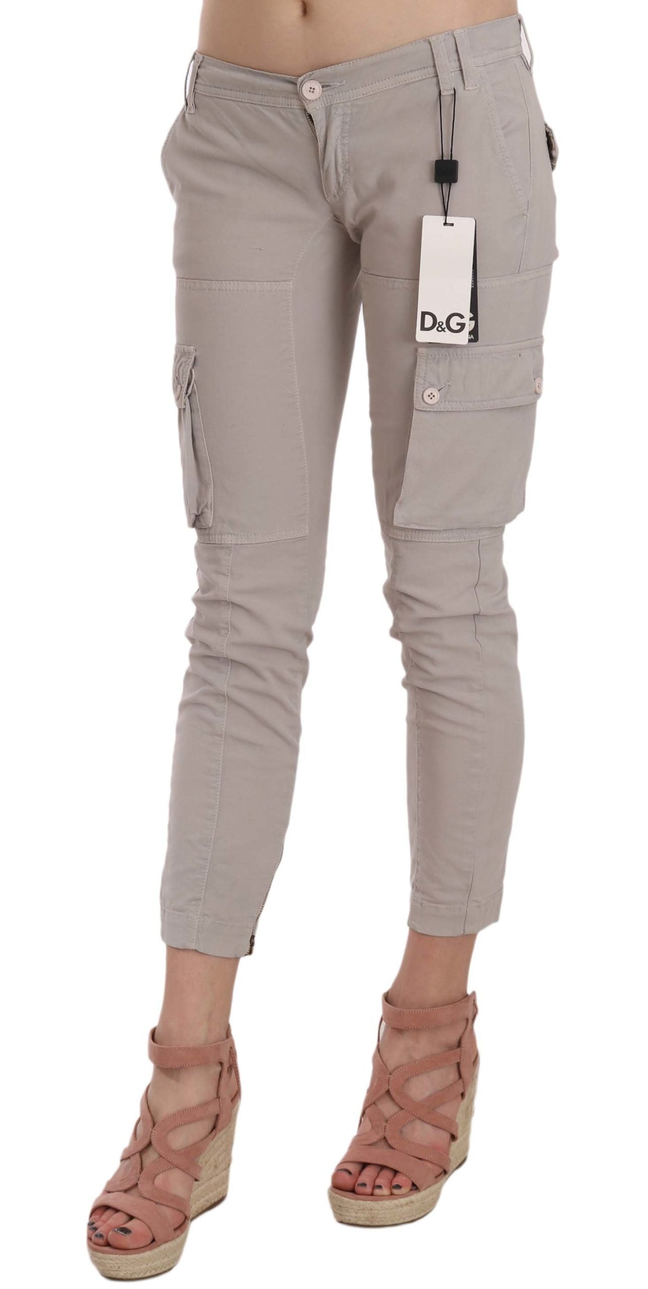 Dolce &amp; Gabbana Casual Fitted Khaki Trousers Pants