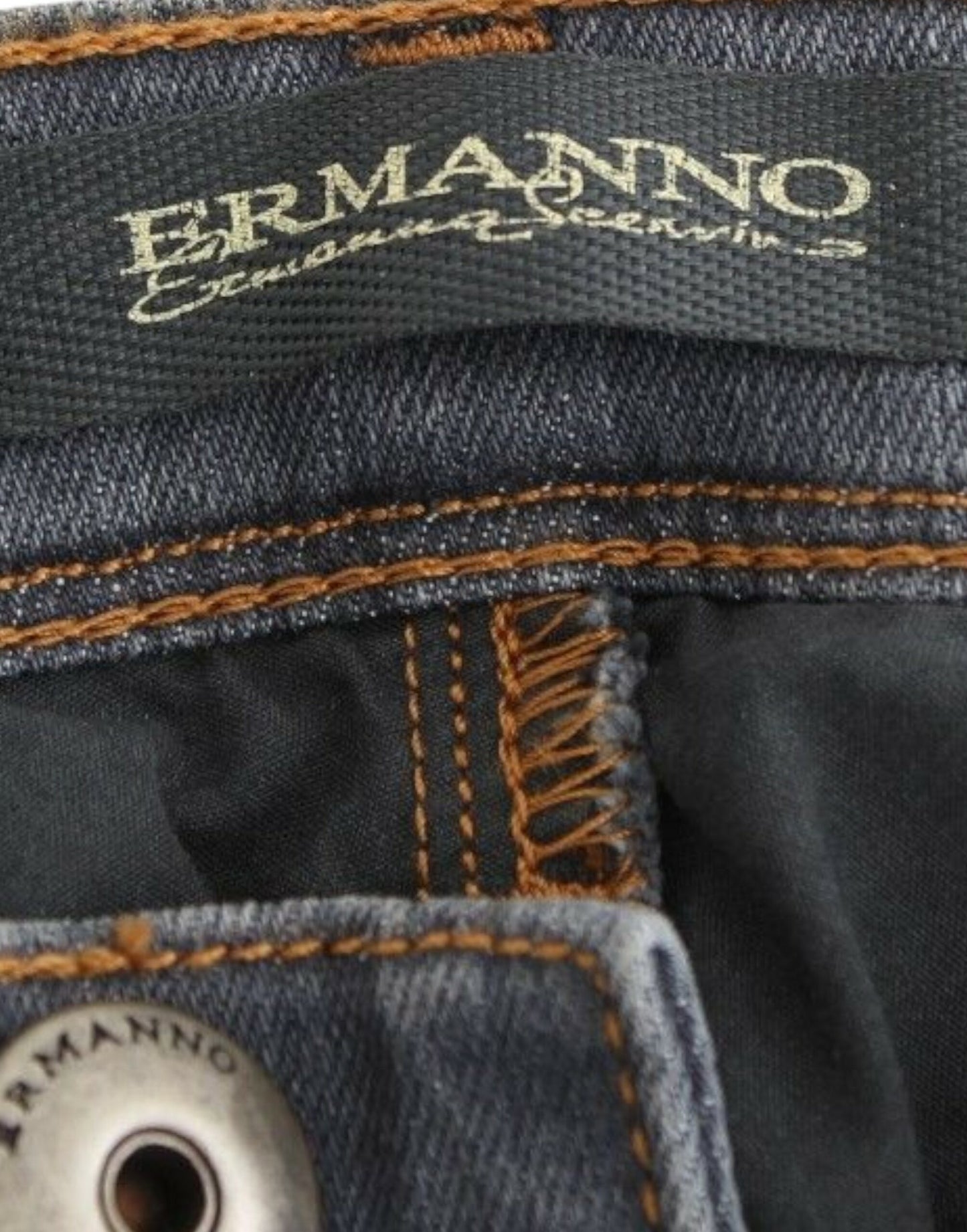 Ermanno Scervino Graue Slim-Jeans-Jeanshose mit schmalem Bein und Stretch