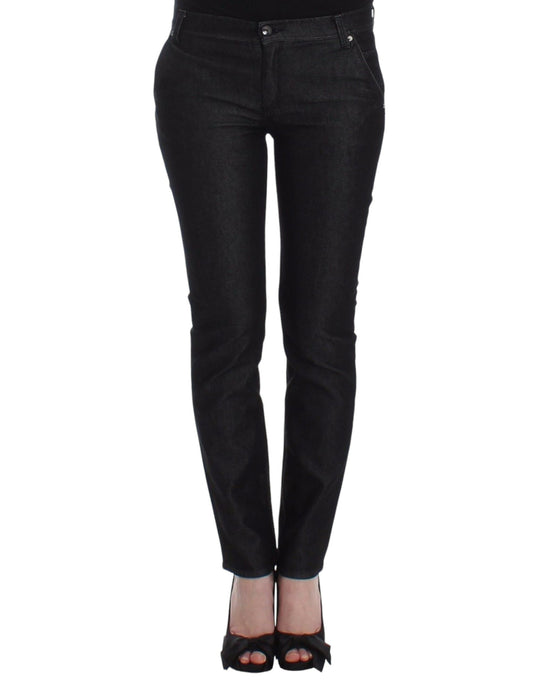 Ermanno Scervino Schwarze Slim Jeans Denim Hose Skinny Leg Stretch