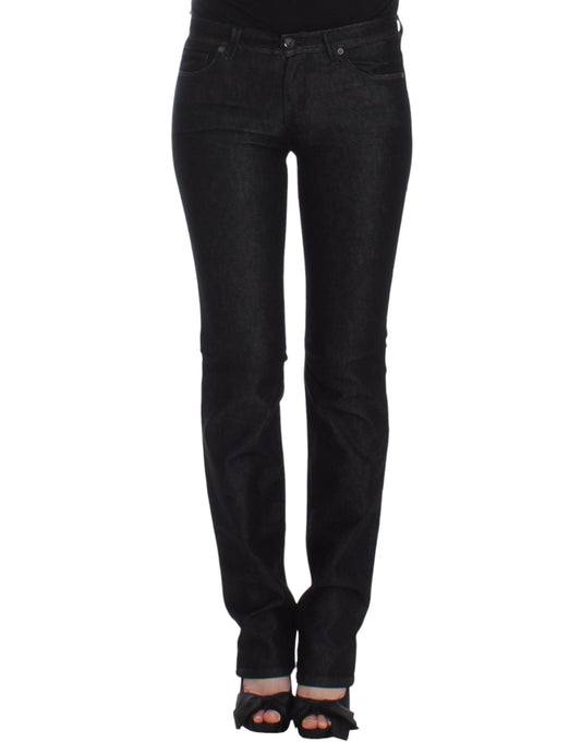 Ermanno Scervino Schwarze Slim Jeans Denim Hose Skinny Leg Stretch