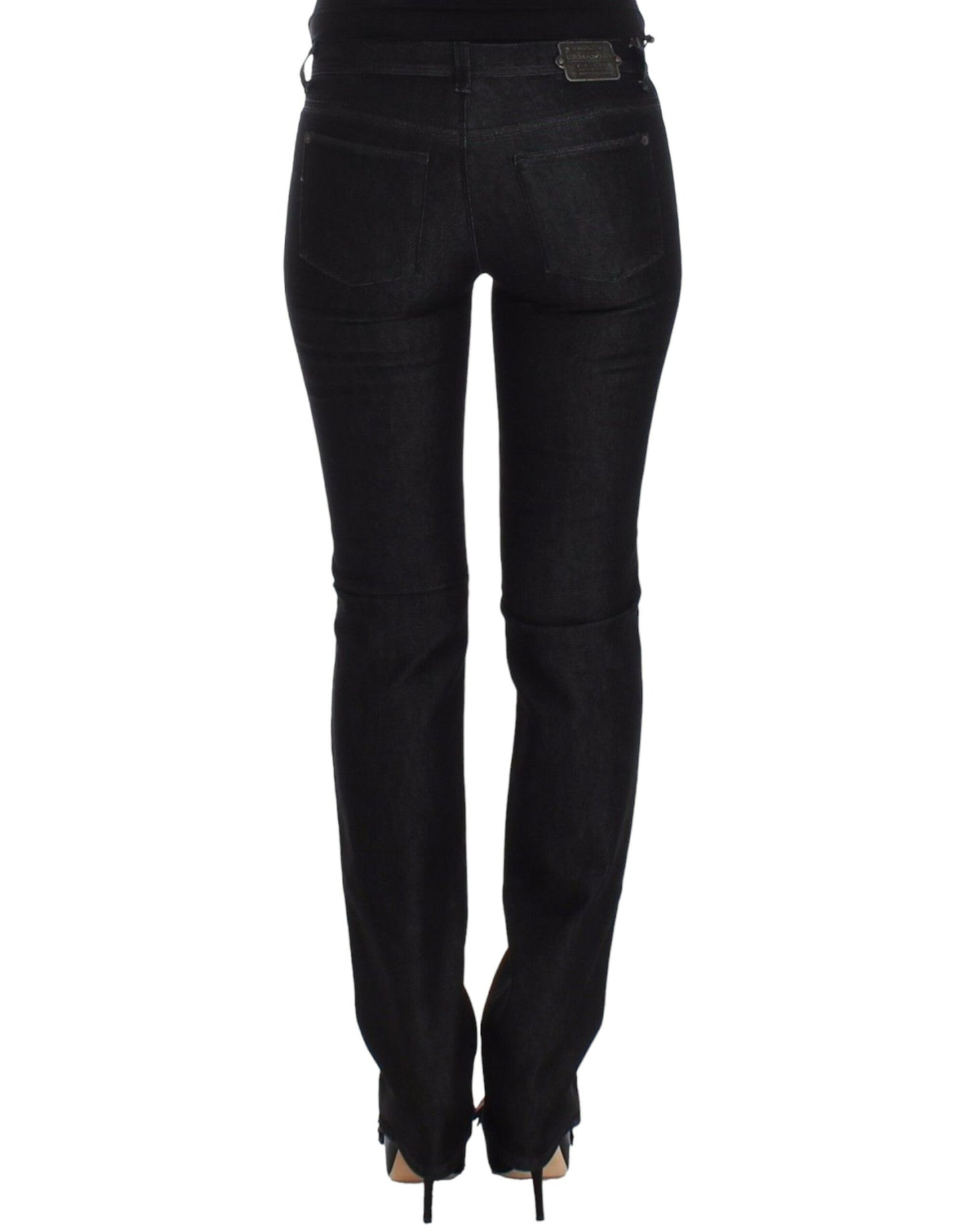 Ermanno Scervino Schwarze Slim Jeans Denim Hose Skinny Leg Stretch