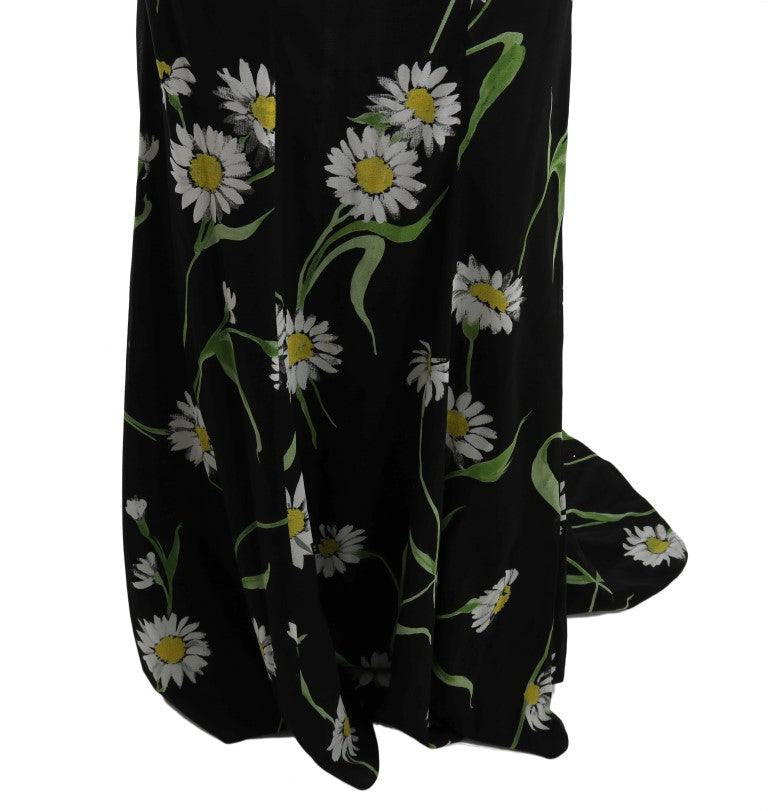 Dolce &amp; Gabbana Sunflower Silk Stretch Sheath Dress