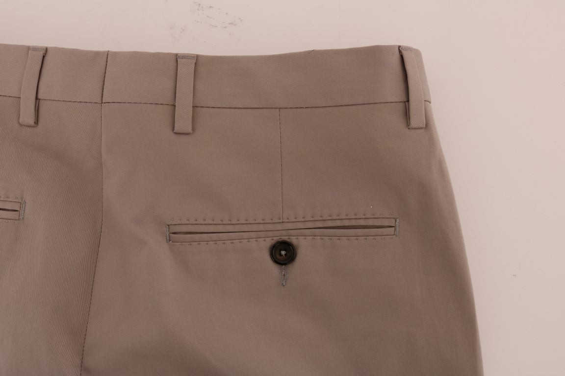 Dolce &amp; Gabbana Beige Cotton Stretch Chinos Pants