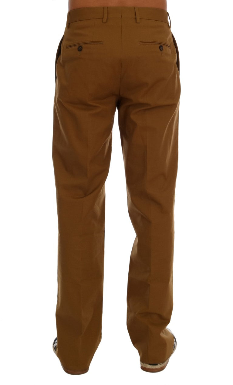 Dolce &amp; Gabbana Brown Stretch Cotton Pants