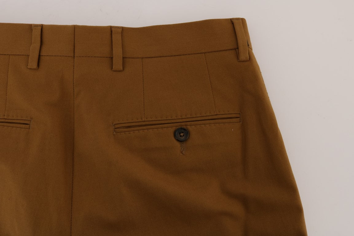 Dolce &amp; Gabbana Brown Stretch Cotton Pants