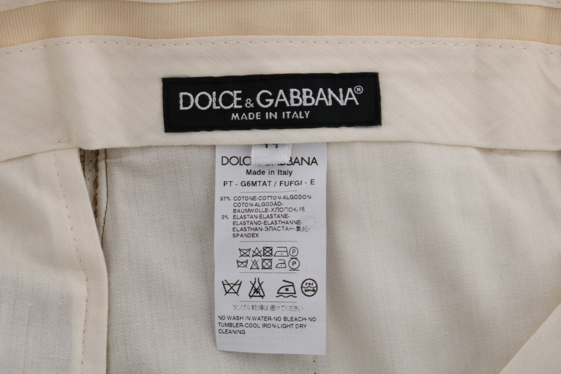 Dolce &amp; Gabbana Brown Stretch Cotton Pants