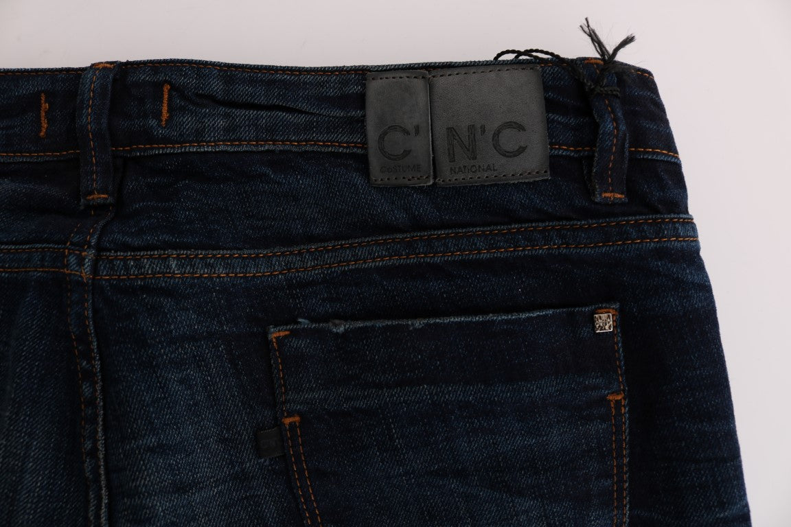 Blaue Jeans aus Baumwoll-Denim von Costume National mit normaler Passform