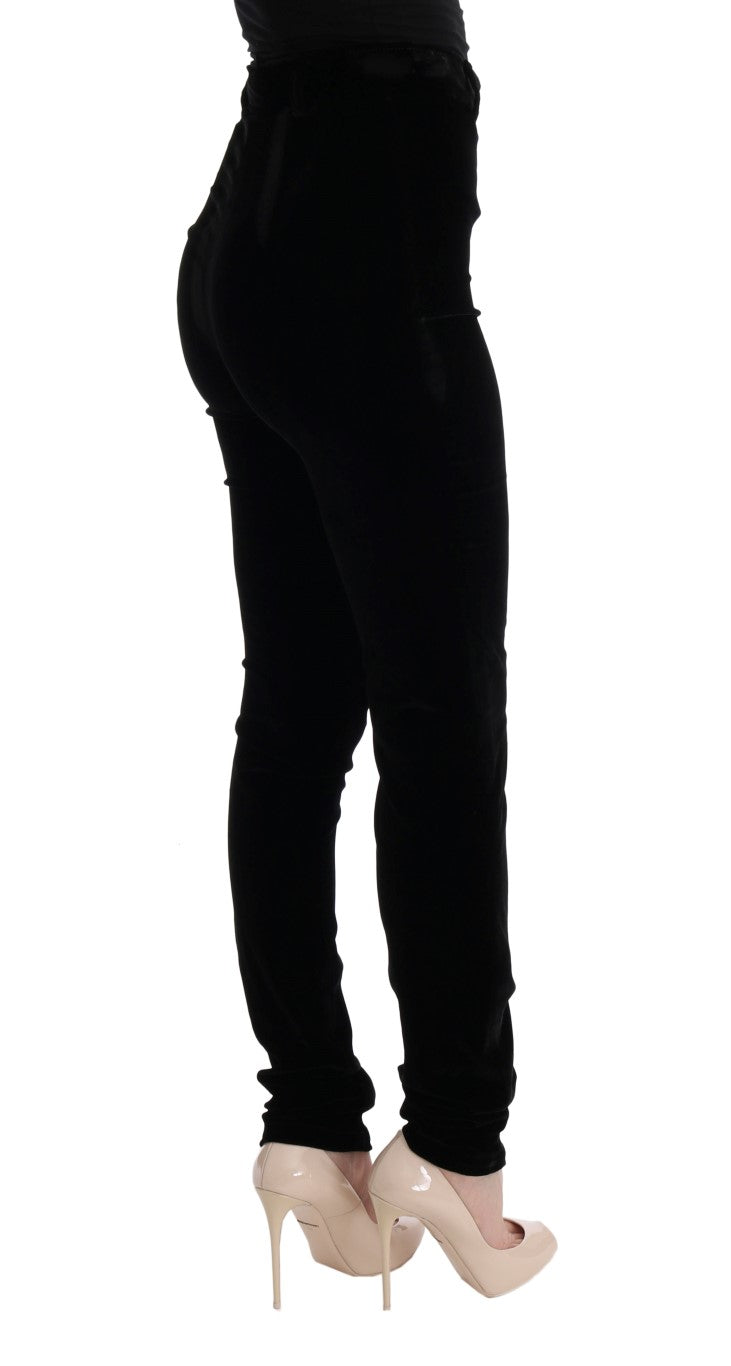 Ermanno Scervino Sleek High-Waist Black Trousers