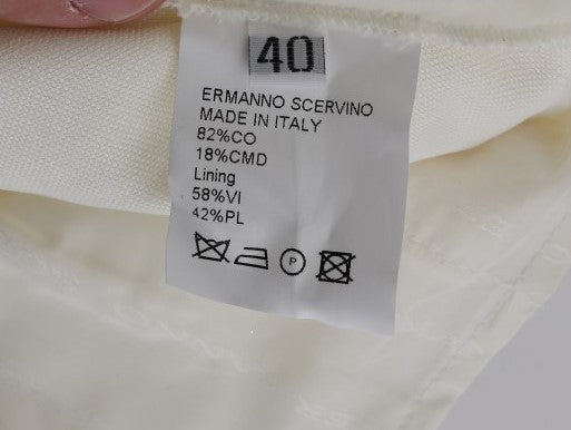 Ermanno Scervino Freizeithose aus weißer Baumwolle mit normaler Passform