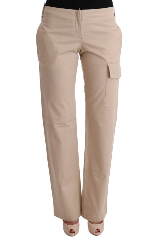 Ermanno Scervino Beige Cotton Wool Regular Fit na Pantalon