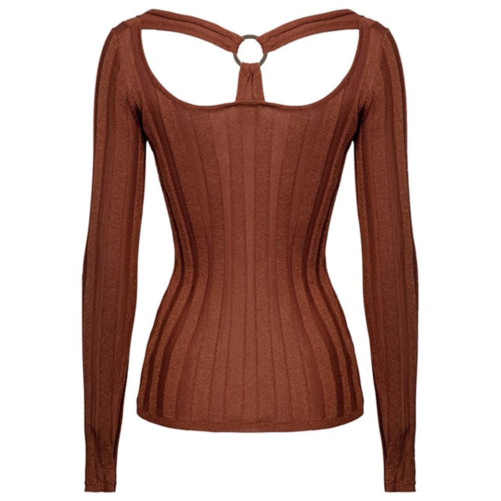 PINKO Brown Viscose Sweater