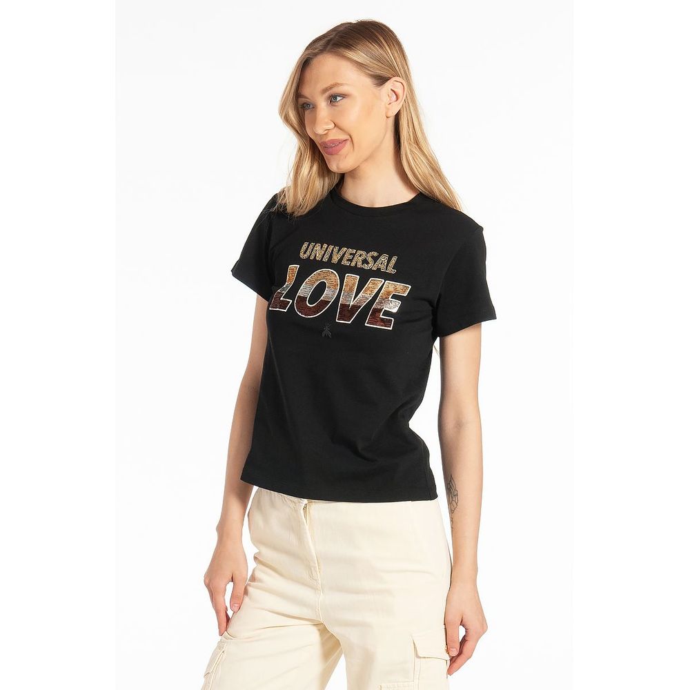 Schwarze Baumwoll-Tops und T-Shirt von Patrizia Pepe