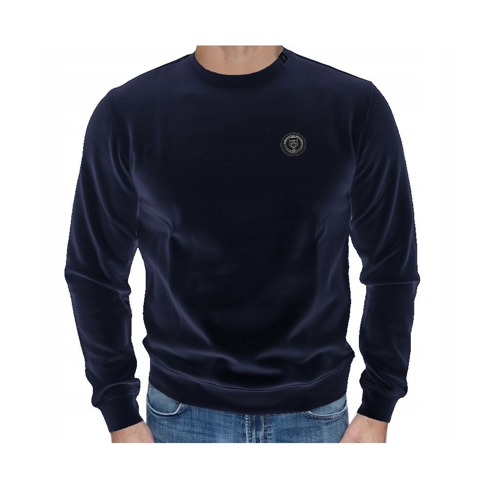 Plein Sport Blauer Baumwollpullover