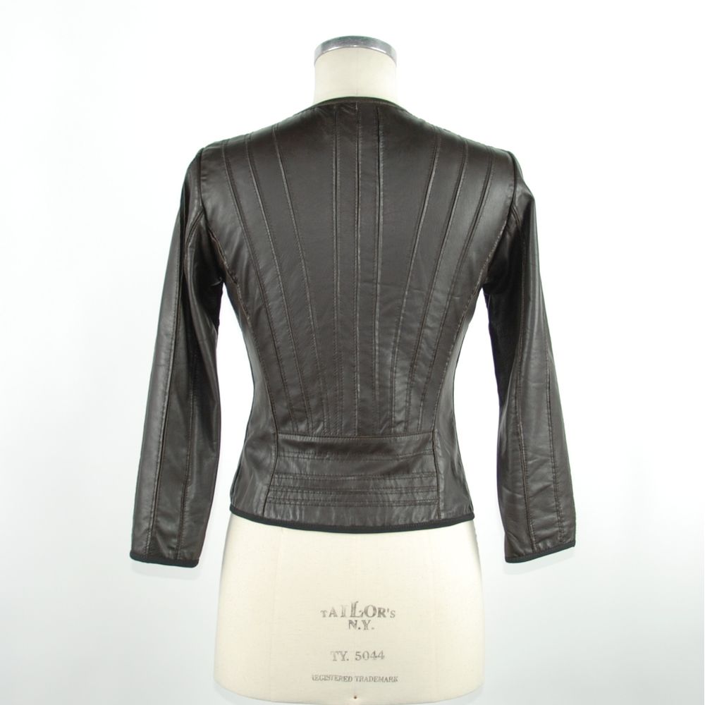 Emilio Romanelli Black Vera Leather Jackets at Coat