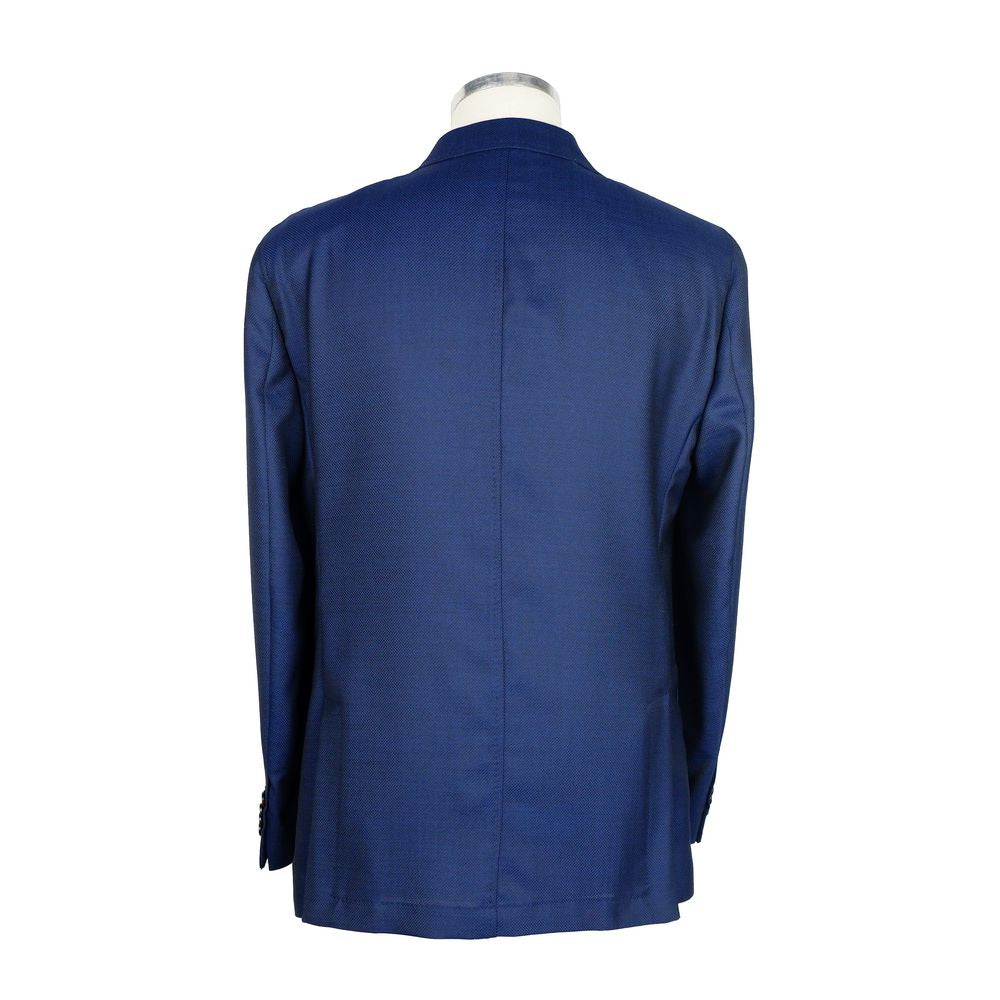 Emilio Romanelli Vergine-Blazer aus blauer Wolle