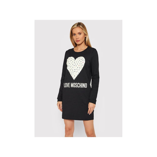 Chic Blue Cotton Love Moschino Dress