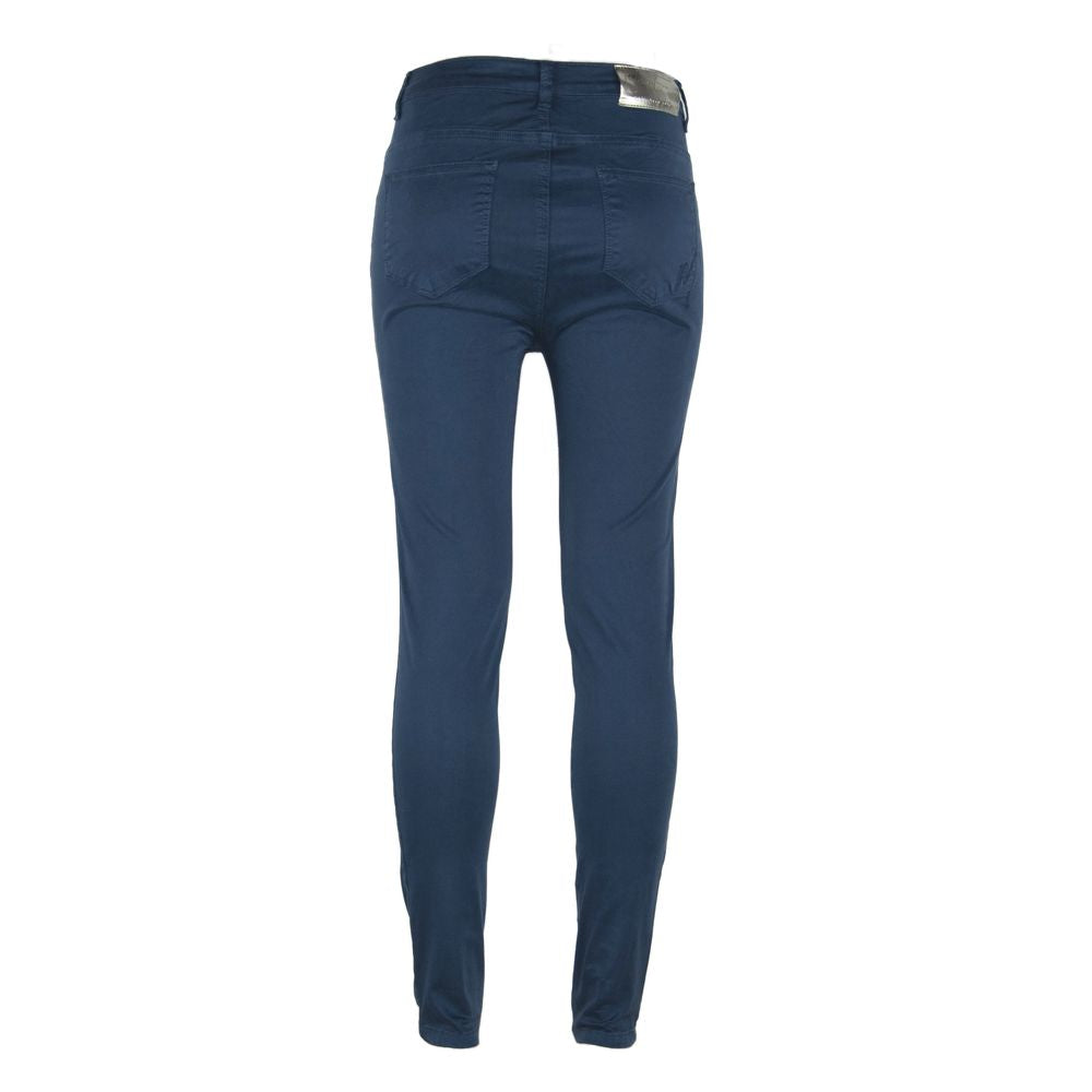 Maison Espin Blue Cotton Jeans at Pant