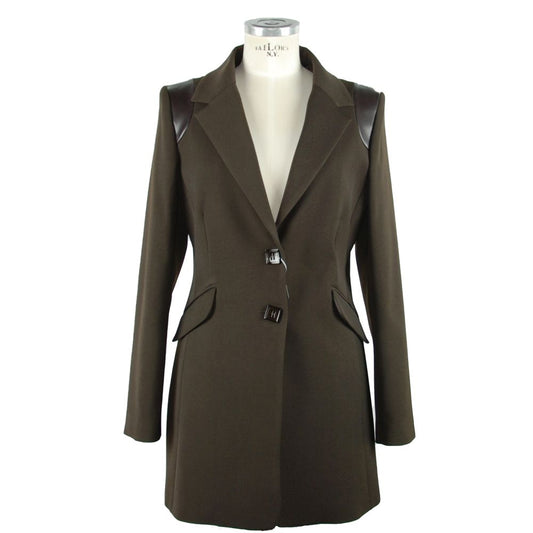 Emilio Romanelli Brown Polyester Jackets at Coat