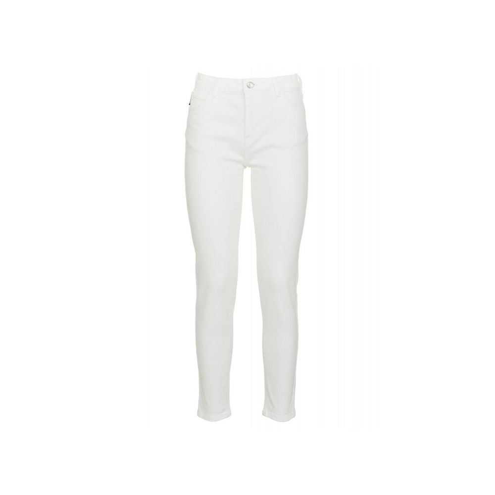 Hindi Perpektong White Cotton Jeans at Pant