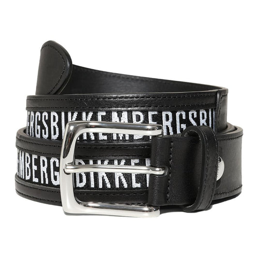 Bikkembergs schwarzer Di-Kalbsledergürtel