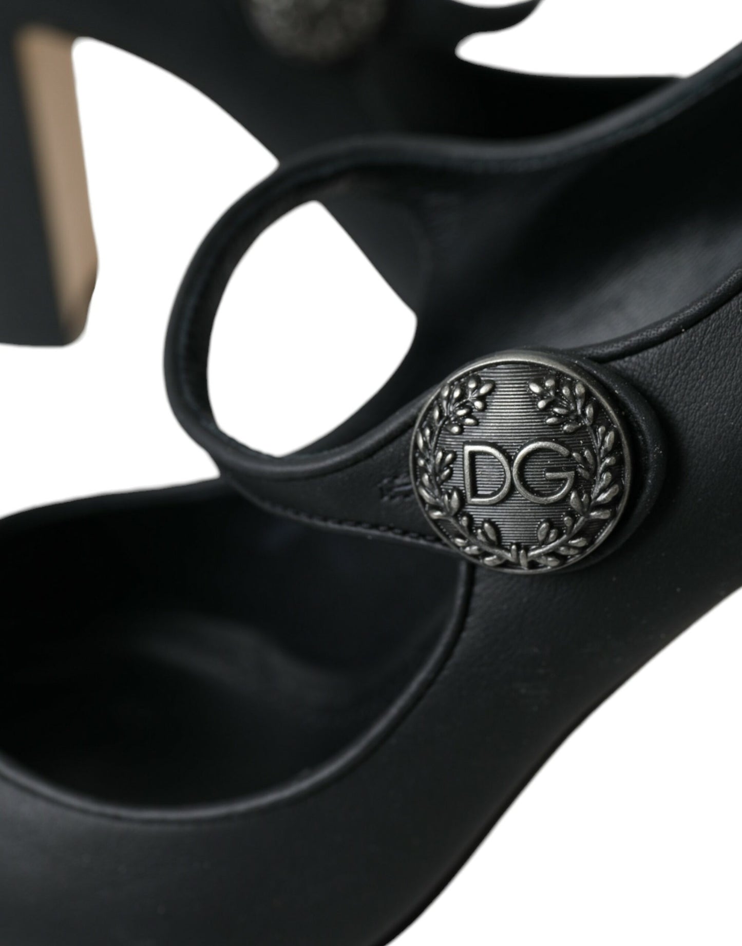 Dolce & Gabbana Black Leather Mary Jane Pumps Heels Shoes